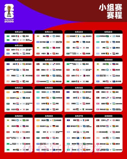 2026世界杯比赛时间一览赛事详情查询入口